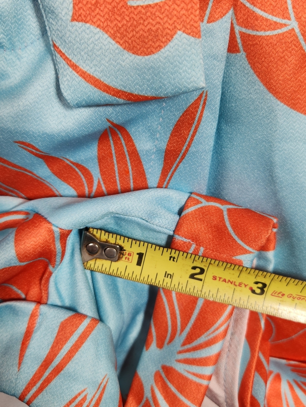 Womens Tank Top & High Waist Floral Tie Shorts in Coral & Sky Blue Size L - Picture 7 of 13